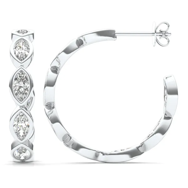 Marquise Radiance Hoop Earrings