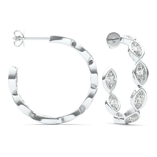 Marquise Radiance Hoop Earrings