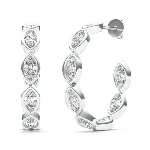 Marquise Radiance Hoop Earrings