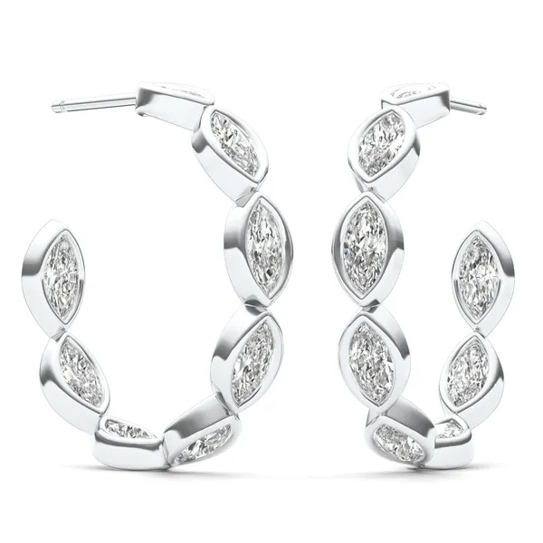 Marquise Radiance Hoop Earrings