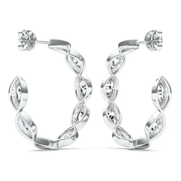 Marquise Radiance Hoop Earrings