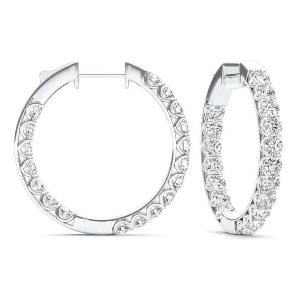 Bold Jenna Round Hoop Earrings