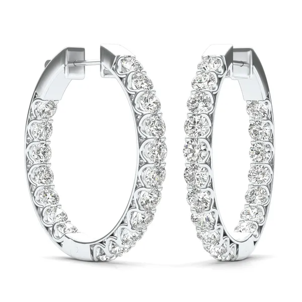 Bold Jenna Round Hoop Earrings
