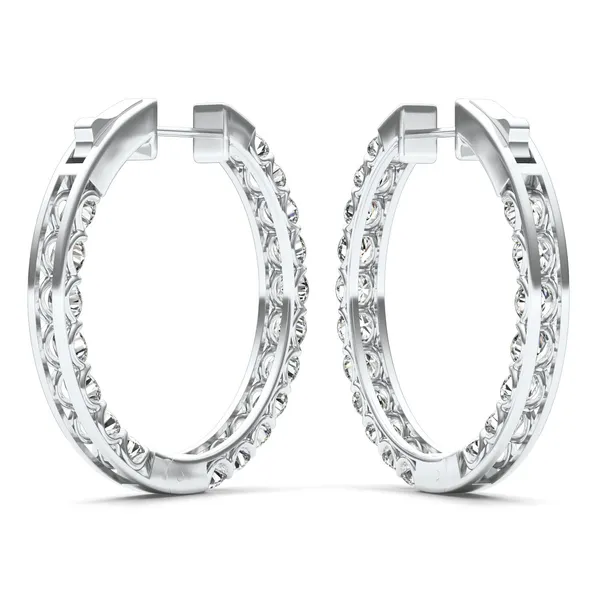 Bold Jenna Round Hoop Earrings