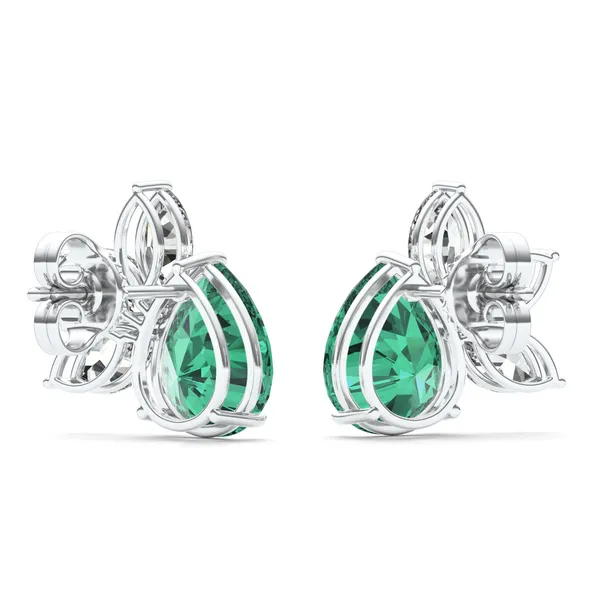 Emerald Burst Stud Earrings