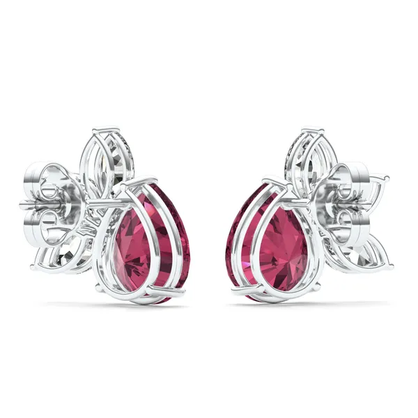 Ruby Burst Stud Earrings
