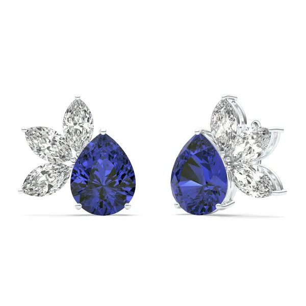 Sapphire Burst Stud Earrings