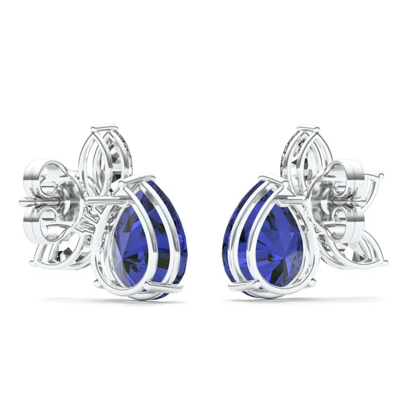 Sapphire Burst Stud Earrings