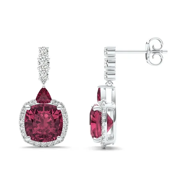 Ruby Deco Drop Earrings