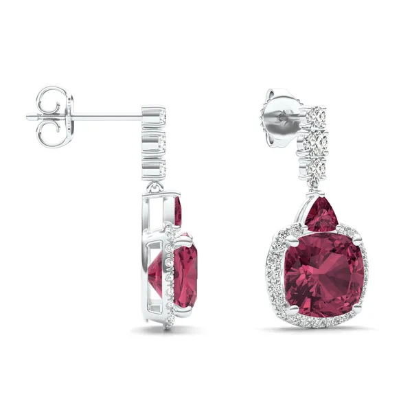 Ruby Deco Drop Earrings