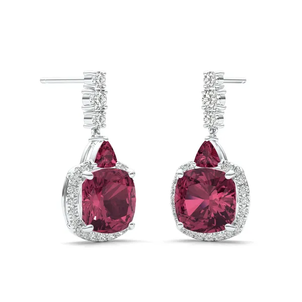 Ruby Deco Drop Earrings