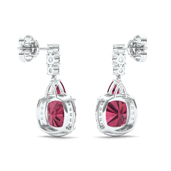 Ruby Deco Drop Earrings