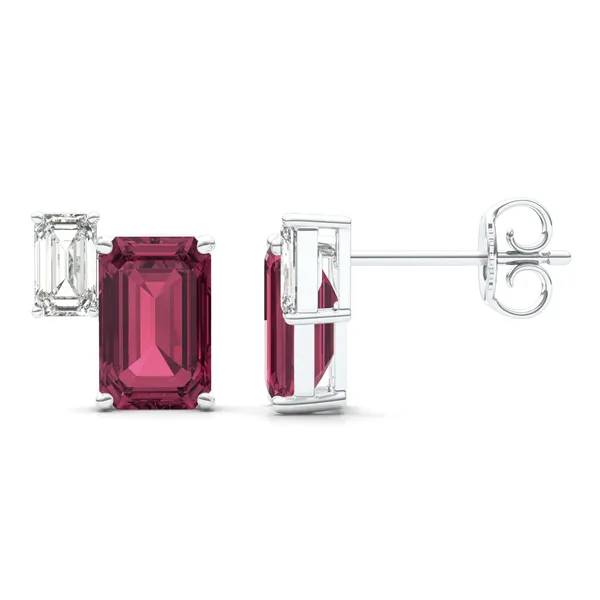 Ruby Duet Stud Earrings