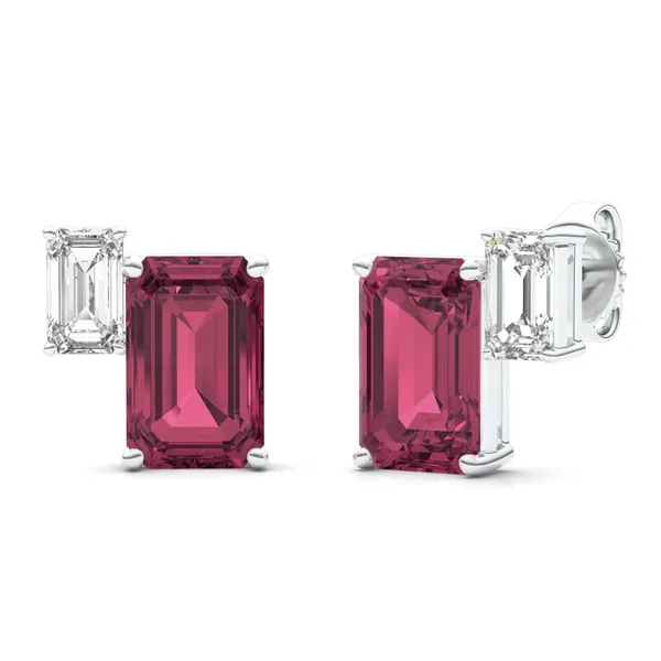 Ruby Duet Stud Earrings