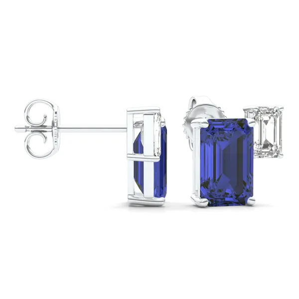 Sapphire Duet Stud Earrings