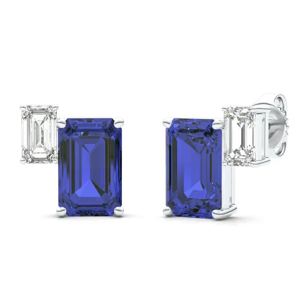 Sapphire Duet Stud Earrings