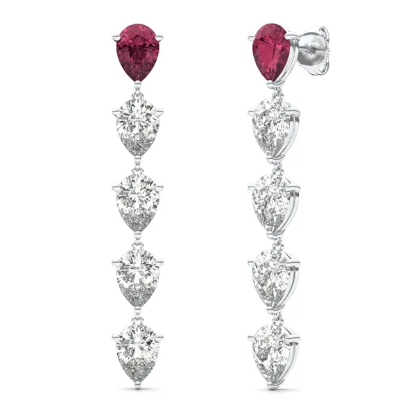 Ruby Decadence Drop Earrings