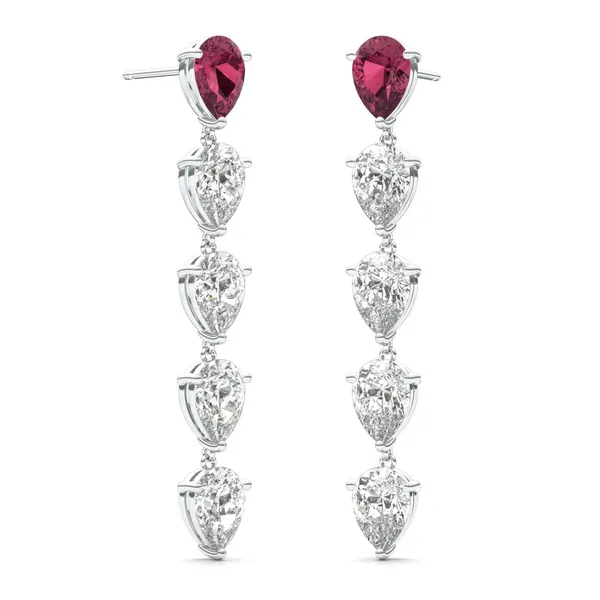 Ruby Decadence Drop Earrings