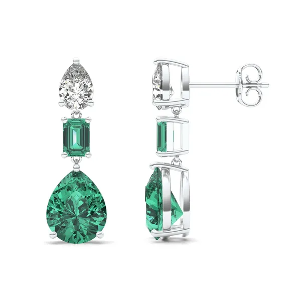 Emerald Cascade Drop Earrings
