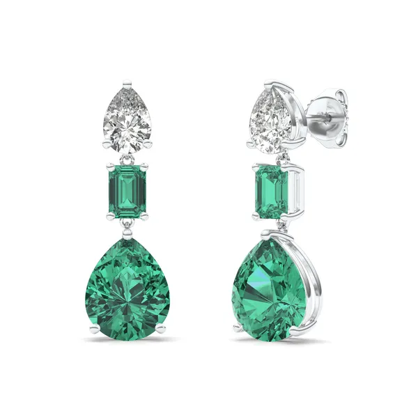 Emerald Cascade Drop Earrings