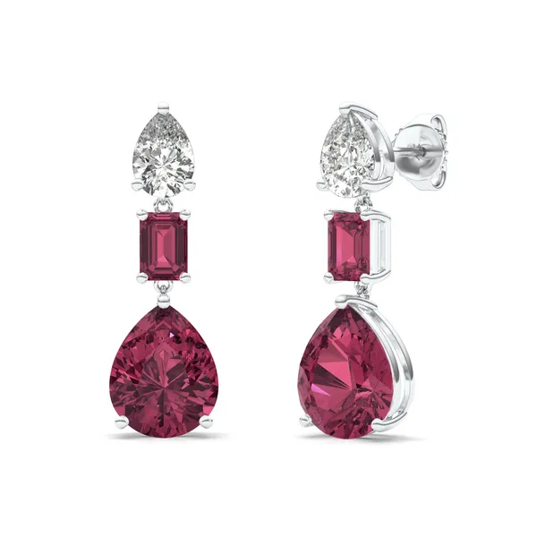 Ruby Cascade Drop Earrings