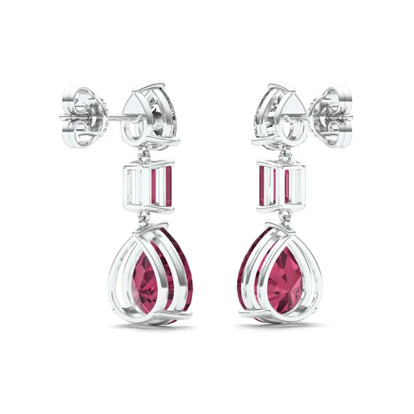 Ruby Cascade Drop Earrings