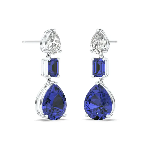 Sapphire Cascade Drop Earrings