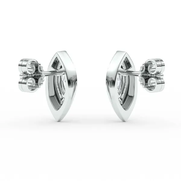 Marquise Halo Stud Earrings