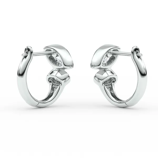 Bezel Two-Stone Hoop Earrings