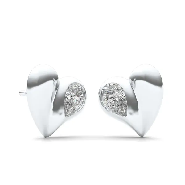 Perfect Pear Heart Studs