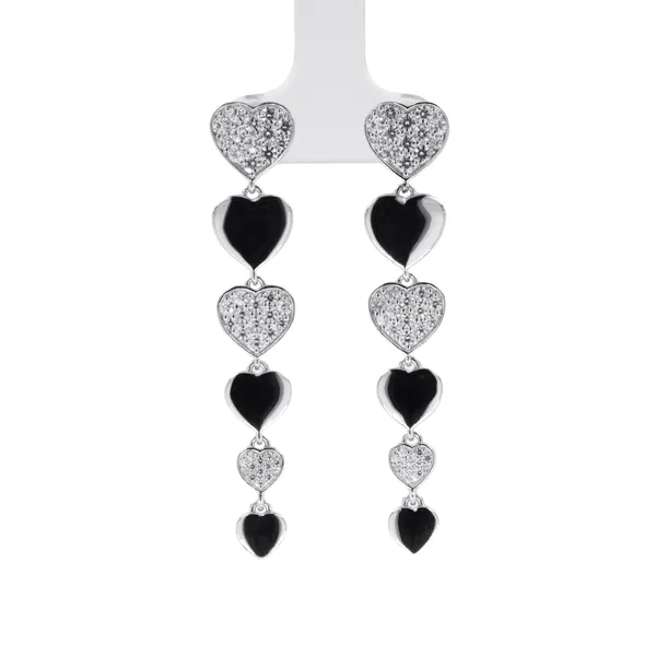 Starlight Heart Drop Earrings
