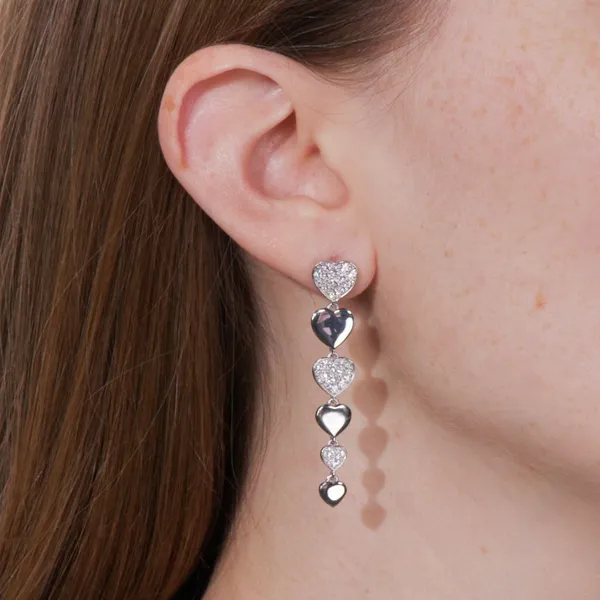 Starlight Heart Drop Earrings