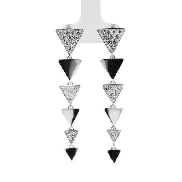 Starlight Triangle Drop Earrings