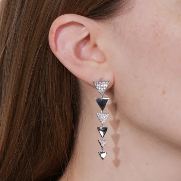 Starlight Triangle Drop Earrings