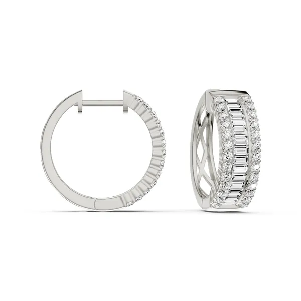 Baguette and Round Hoop Earrings Essentials