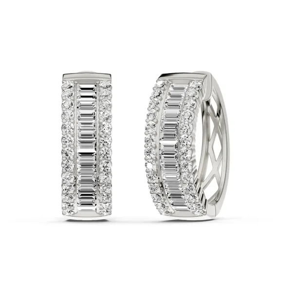 Baguette and Round Hoop Earrings Essentials