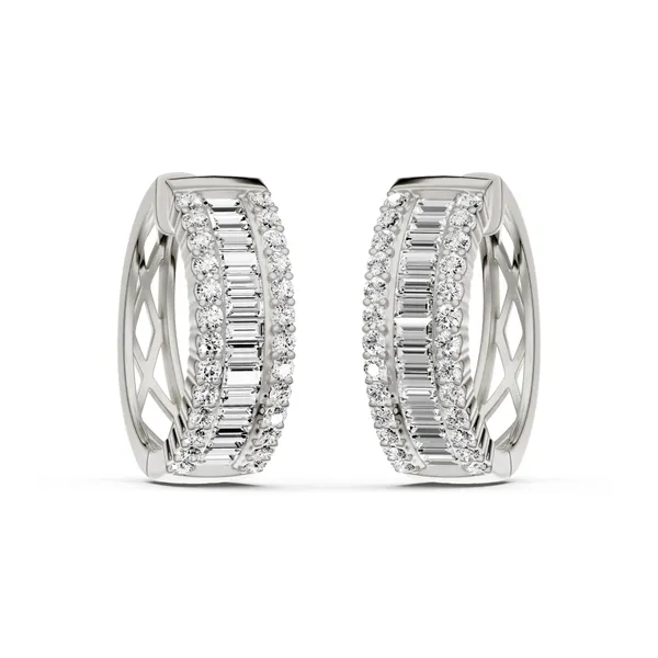 Baguette and Round Hoop Earrings Essentials