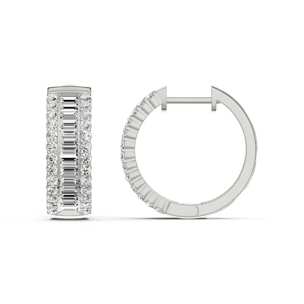 Baguette and Round Hoop Earrings Essentials