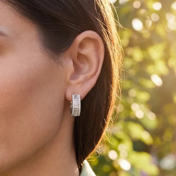 Baguette and Round Hoop Earrings Essentials