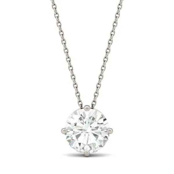 Round Hearts & Arrows Solitaire Pendant