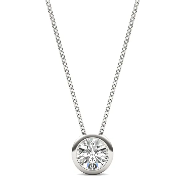 Round Brilliant Bezel Solitaire Pendant