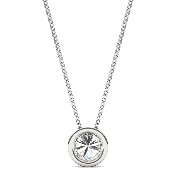 Round Brilliant Bezel Solitaire Pendant