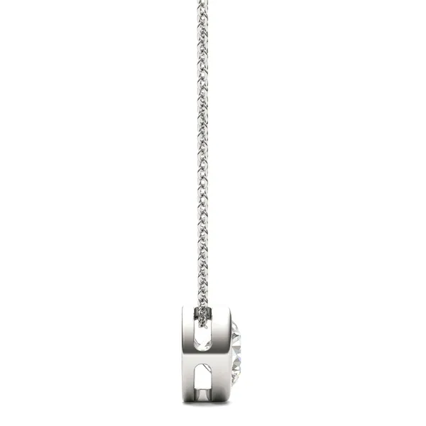 Round Brilliant Bezel Solitaire Pendant