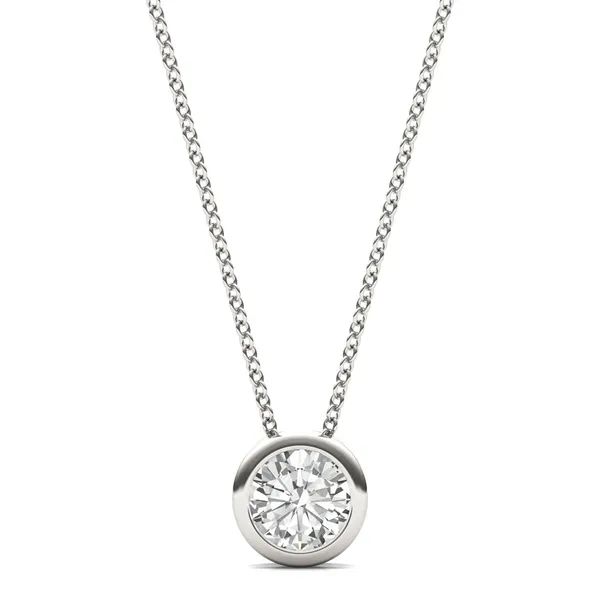 Round Brilliant Bezel Solitaire Pendant