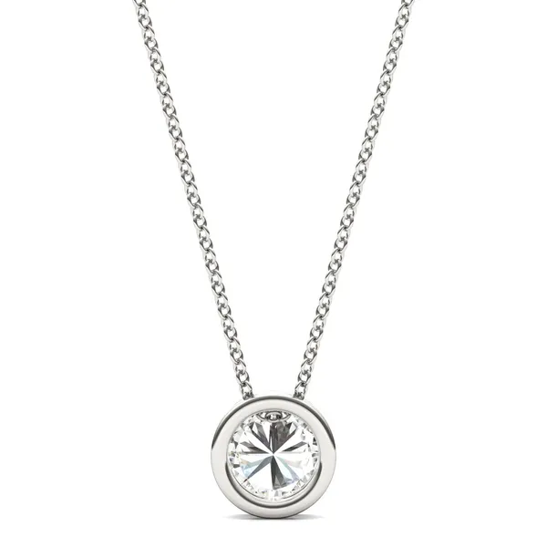 Round Brilliant Bezel Solitaire Pendant