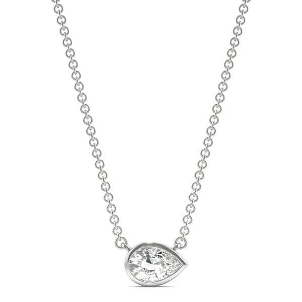 Pear Signature Bezel Necklace