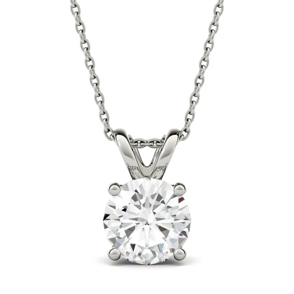Round Brilliant Four-Prong Basket Pendant