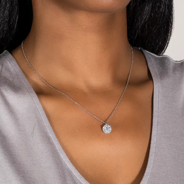 Single Bail Signature Halo Pendant