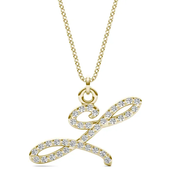 Script Initial L Pendant