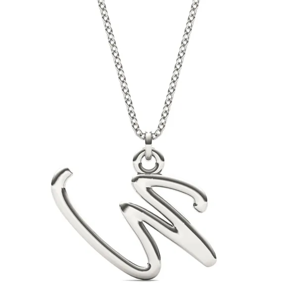 Script Initial W Pendant